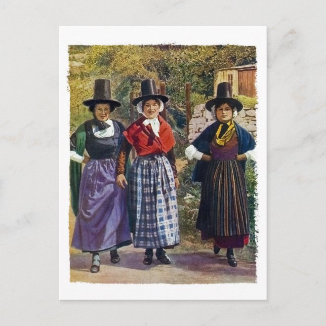 Carte postale galloise pour filles (Devant)