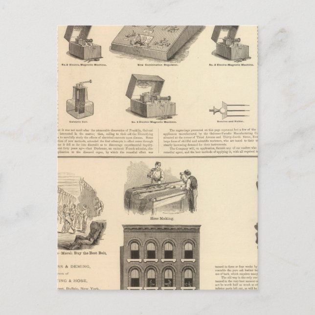 Carte Postale Galvano Faradic Manufacturing Company Bickford (Devant)