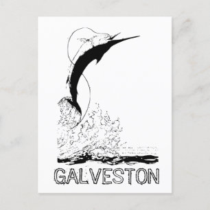 Carte Postale Galveston, TX Pêche sportive