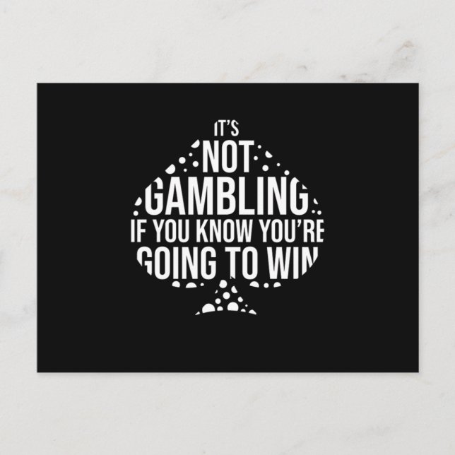 Carte Postale Gambling Cards Joueur Casino Poker Joueur Cadeau (Devant)