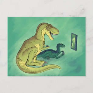 Carte Postale Gamer-Saurus
