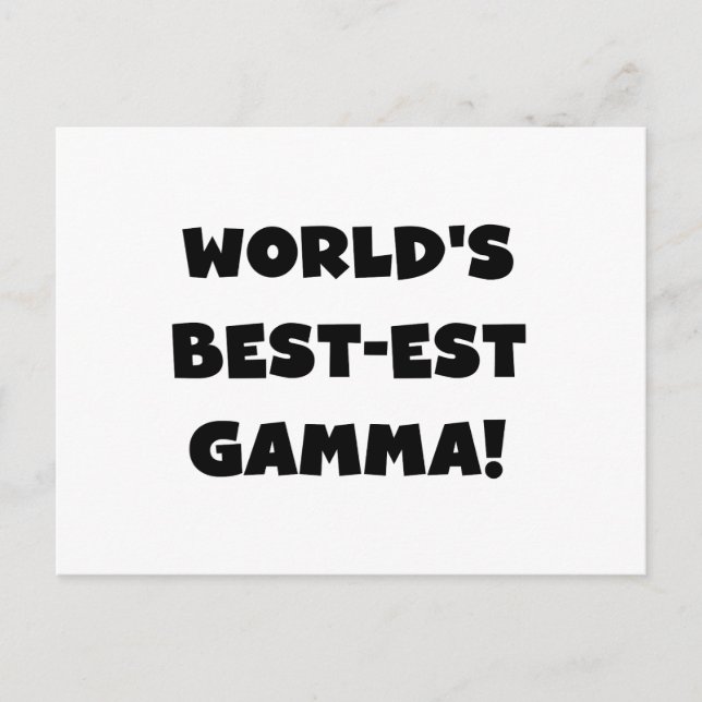 Carte Postale Gamma la plus belle du monde Noir et Blanc (Devant)
