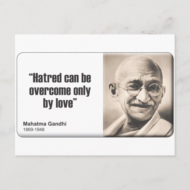 Carte Postale Gandhi : Haine (Devant)