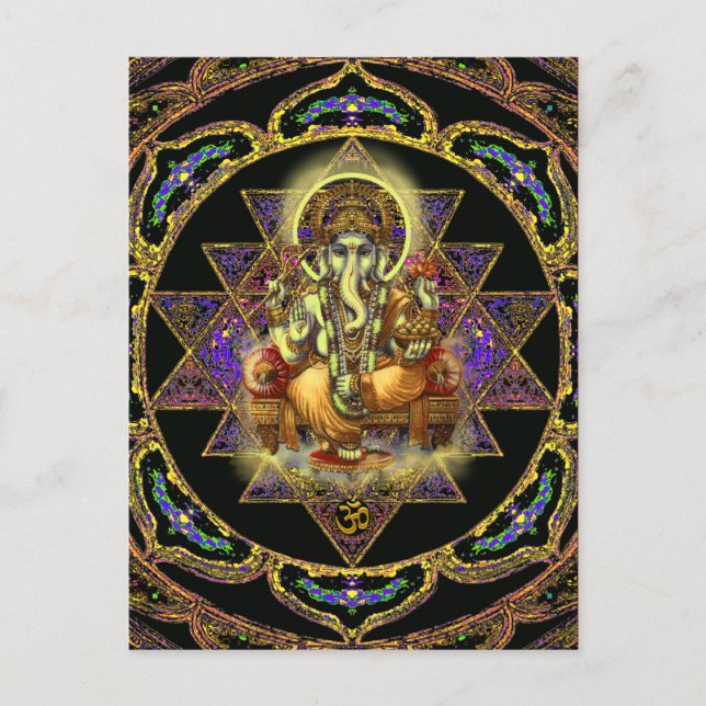 Carte Postale Ganesh - Remover des obstacles (Devant)