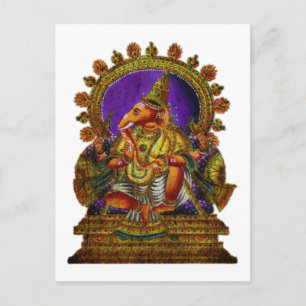 Carte Postale Ganesha Deva antique faites votre propre arrière