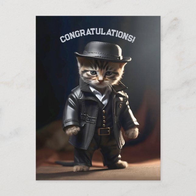 Carte Postale Gangster Kitten (Devant)
