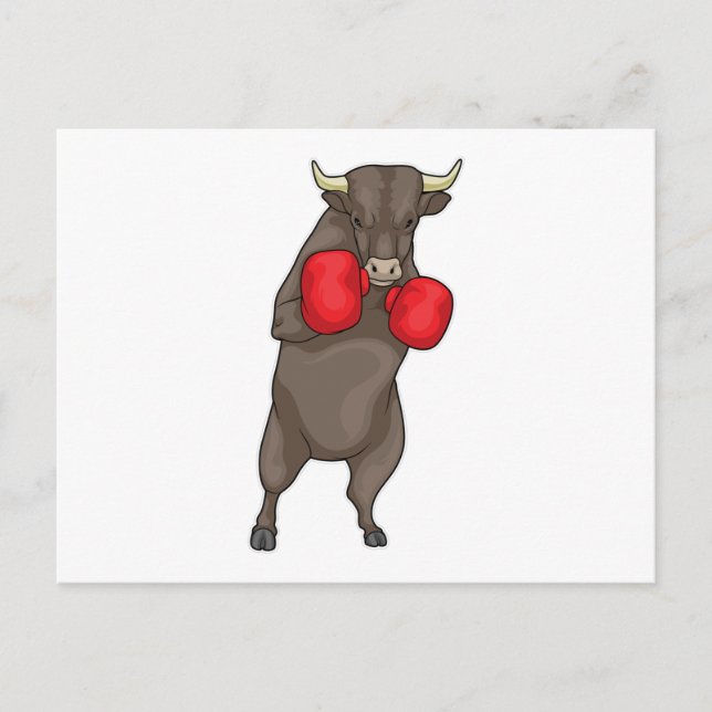 Carte Postale Gants de boxe Bull Boxer (Devant)