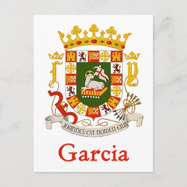 Carte Postale Garcia Bouclier de Porto Rico (Devant)