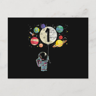 Carte Postale Garçon astronaute pour son 1er anniversaire Cadeau