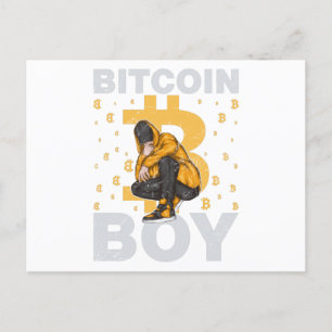 Carte Postale Garçon Bitcoin