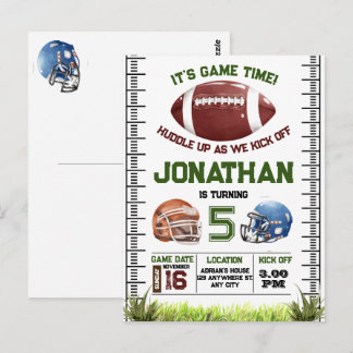 Carte Postale Garçon d'anniversaire de football