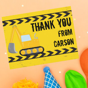 Carte Postale Garçon d'anniversaire Véhicules de Construction En