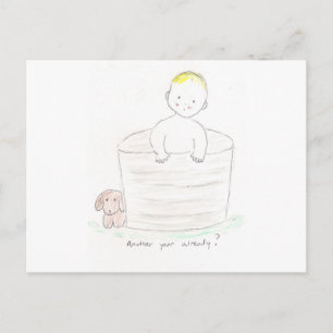 Carte Postale Garçon dans le bain à remous
