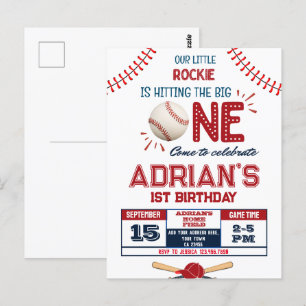 Carte Postale Garçon de 1 an anniversaire baseball