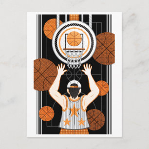 Carte Postale Garçon de basket-ball(remake)
