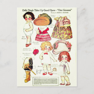 Carte Postale Garçon et filles de l'opéra Dolly Dingle en papier