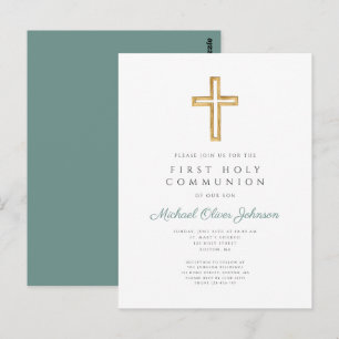 Carte Postale Garçon religieux élégant Première Communion 