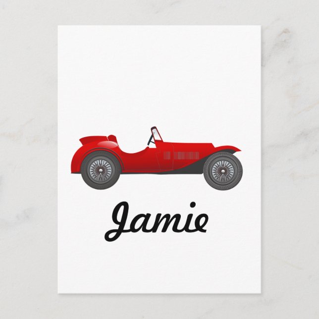 Carte Postale Garçons Chambre classique Cadeaux de voiture Sweet (Devant)