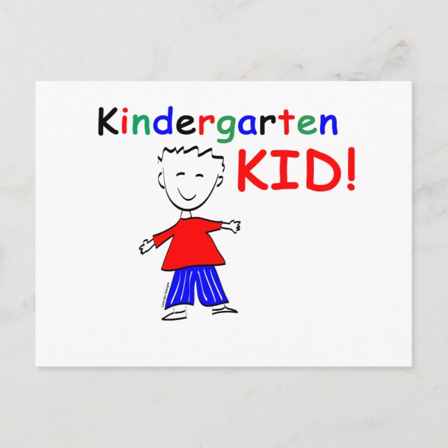 Carte Postale Garçons de maternelle (Devant)
