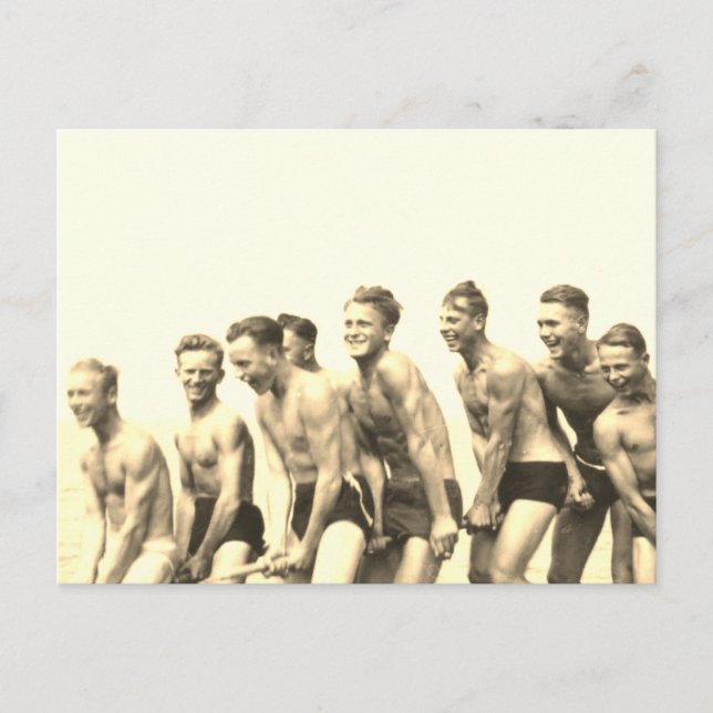 Carte Postale Garçons en corde (Devant)