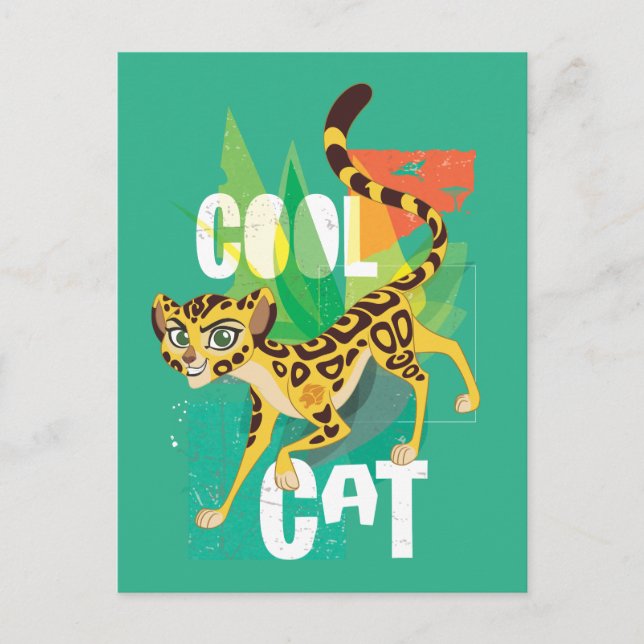 Carte Postale Garde-lions | Cool Cat Fuli (Devant)