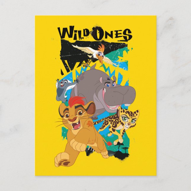 Carte Postale Garde-lions | Sauvages (Devant)