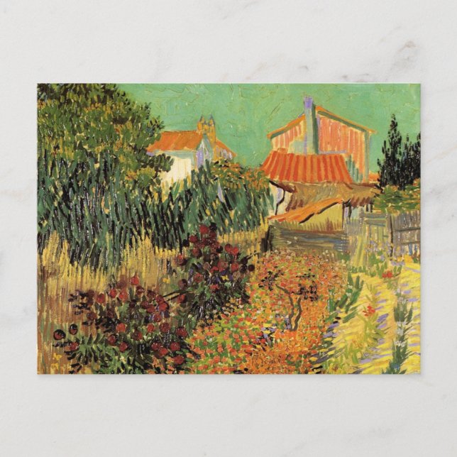 Carte Postale Garden Behind a House par Vincent van Gogh (Devant)