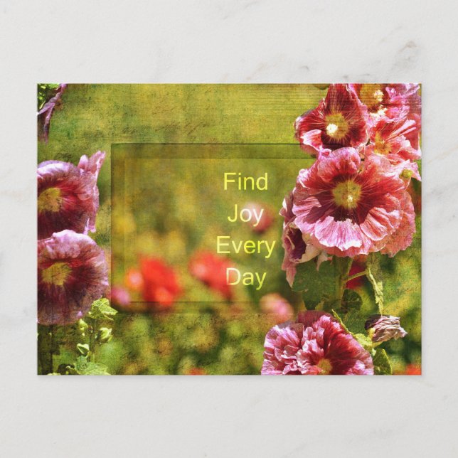 Carte Postale Garden Hollyhock Floral Joy (Devant)