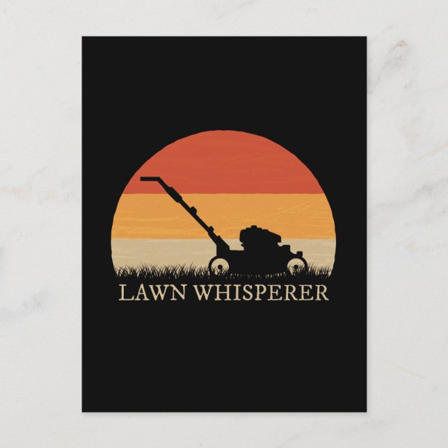 Carte Postale Gardener - Whisperer de pelouse (Devant)