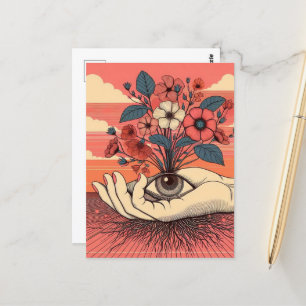 Carte Postale Gardeners surréalistes Main avec oeil