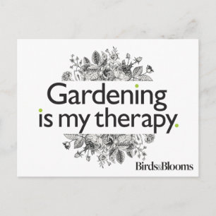 Carte Postale Gardening is my therapy