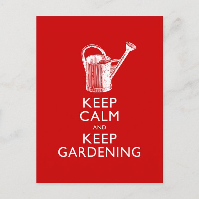 Carte Postale Garder le calme et garder le jardinage Gardener's  (Devant)