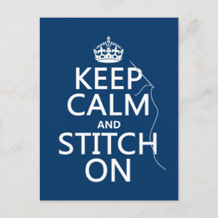 Carte Postale Garder le calme et le toucher (toutes les couleurs