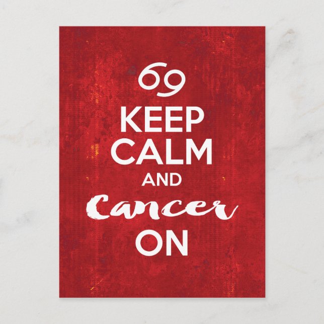 Carte Postale Garder Le Cancer Calme En Astrologie Anniversaire (Devant)