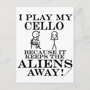 Carte Postale Garder les Aliens loin de Cello