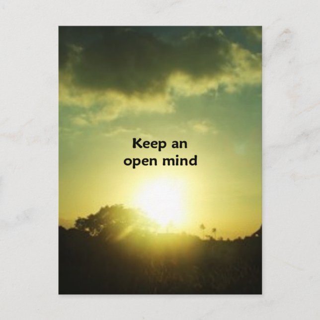 Carte Postale Garder un esprit ouvert (Devant)