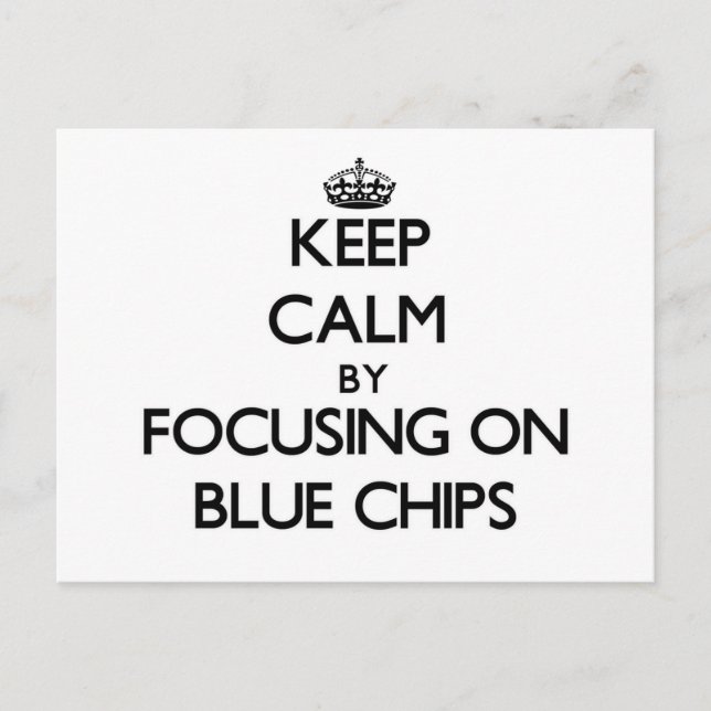 Carte Postale Gardez le calme en vous concentrant sur les chips  (Devant)