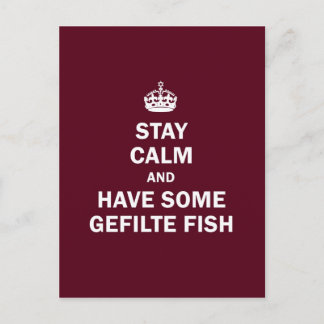 Carte Postale Gardez le calme et ayez quelques poissons de