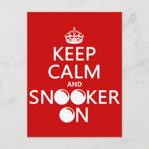 Carte Postale Gardez le calme et le billard allumé (toutes les c