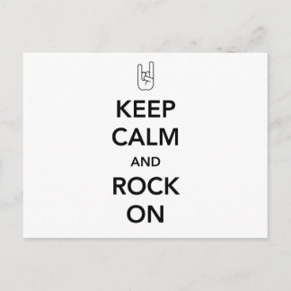 Carte Postale Gardez le calme et le rock