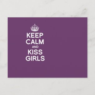 CARTE POSTALE GARDEZ LE CALME ET LES FILLES KISS