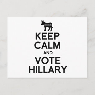 Carte Postale GARDEZ LE CALME ET VOTEZ HILLARY.png