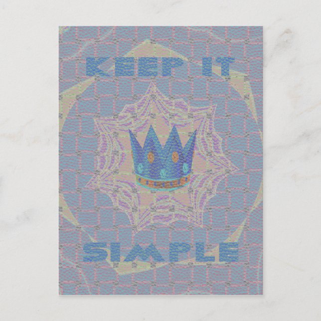 Carte Postale Gardez-le simple : Pastel Royal Clarity Motif Art (Devant)