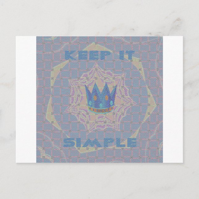 Carte Postale Gardez-le simple : Pastel Royal Clarity Motif Art (Devant)