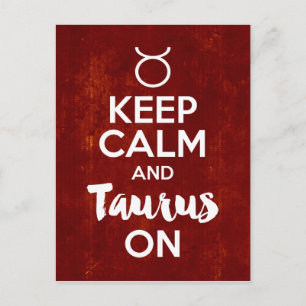 Carte Postale Gardez Le Taurus Calme En Astrologie D'Anniversair