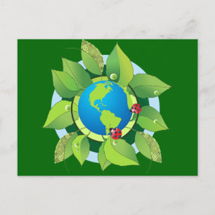 Carte Postale Gardez-le vert pour le Jour des terres