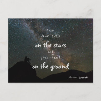 Carte Postale Gardez Les Yeux Sur Les Étoiles / Inspirationnel