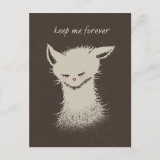 Carte Postale Gardez-moi pour toujours - Chat de sauvetage