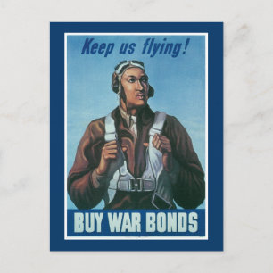 Carte Postale Gardez-nous en vol ~ Tuskeege Airman