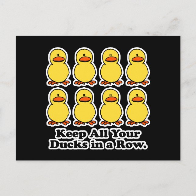Carte Postale Gardez tous vos canards en rang (Devant)